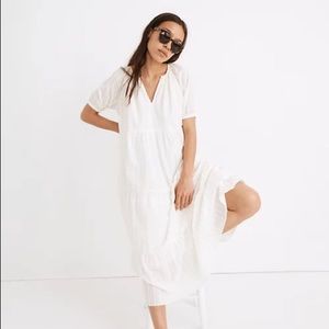 Madewell Bubble Sleeve Tiered Dress